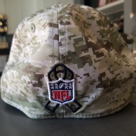 Baltimore Ravens New Era Camo 2025 Salute to Service 39THIRTY Flex Hat L/XL - Picture 11 of 11